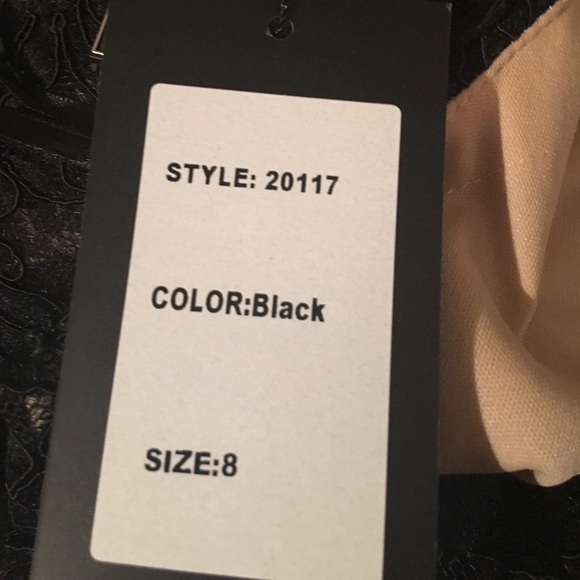 La femme dress size:8  black prom - Picture 4 of 4